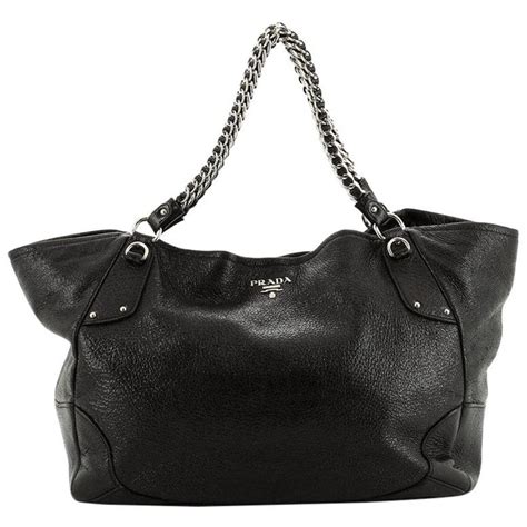 Prada Lux Chain Tote Cervo Leather Large 